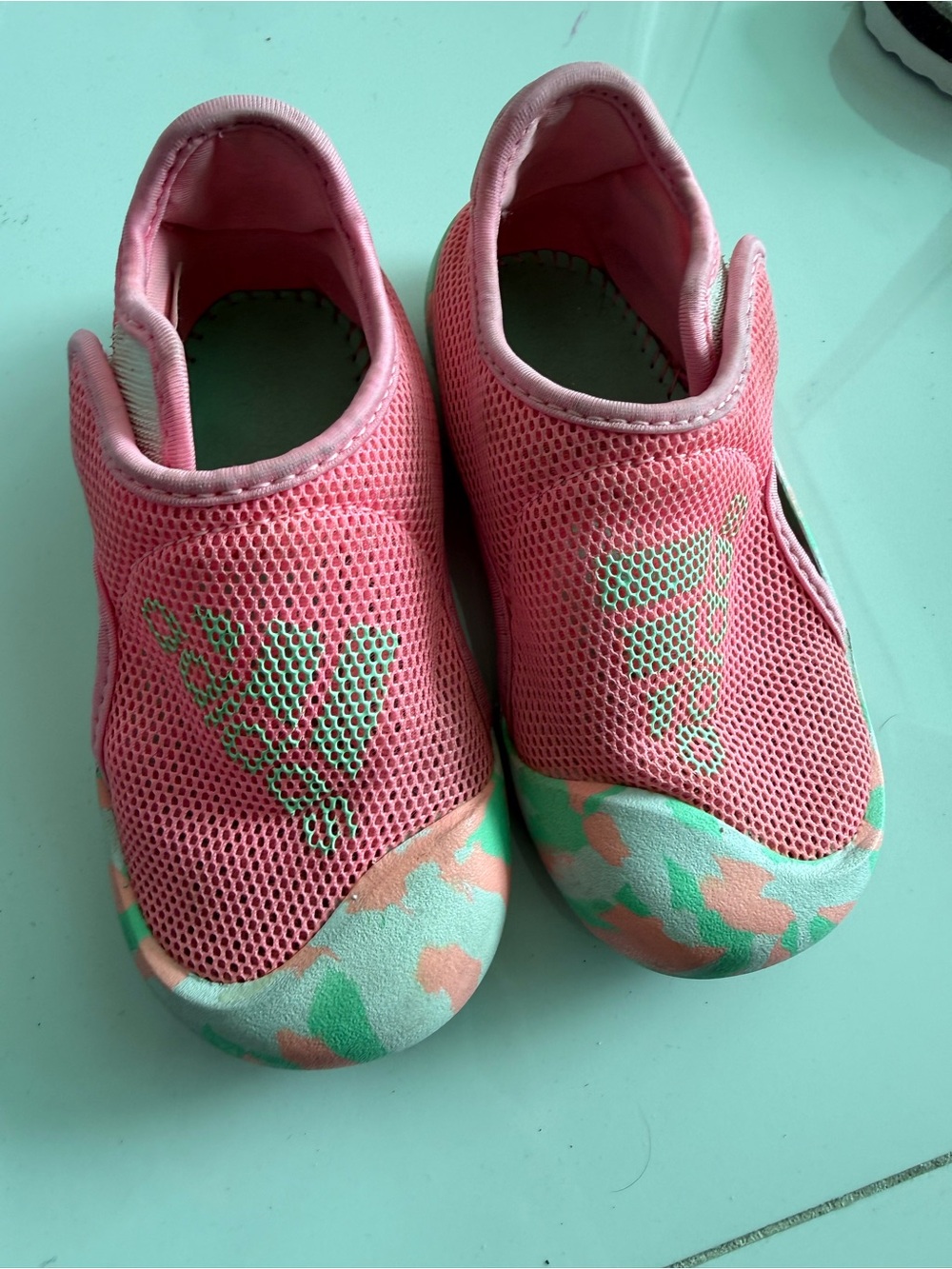 Adidas Kids water shoes Pink Mesh Slip-On Shoes
